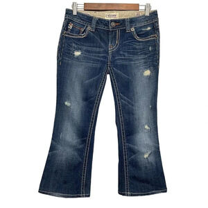 Buckle MEK DNM Distressed Low Rise Frisco Boot cut Denim Jean Size 27